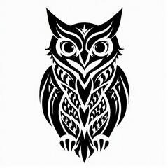 Obraz premium Abstract Owl in Ethnic Style