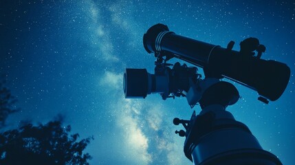 A serene astronomy observatory with telescopes and star charts, Astronomy tools and clear night sky meticulously arranged, Stargazer's haven style