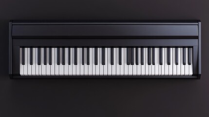 Floating 3D Piano Keys Against Dark Background