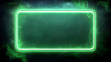 Neon Green Rectangle on Dark Background