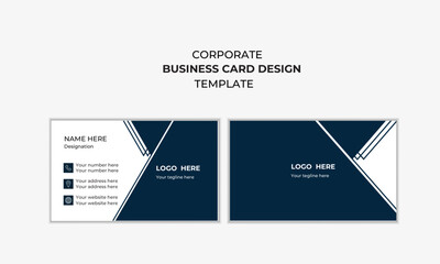 Corporate business card template, Clean professional business card template, visiting card, Unique business card design. Business card layout.