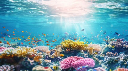 Obraz premium Vibrant Underwater Coral Reef