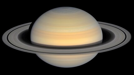 Captivating Ringed Planet Floating in the Vast Cosmic Expanse