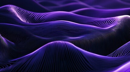 Fototapeta premium Abstract Wavy Pattern in Violet Hues