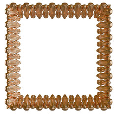 High-Quality 3D Render of Baroque Gold Frame - Ornate Decorative Element for Luxury Interiors and Art