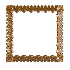 High-Quality 3D Render of Baroque Gold Frame - Ornate Decorative Element for Luxury Interiors and Art