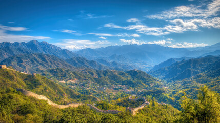 Fototapeta premium Stunning Landscape with Scenic Views and Vibrant Colors