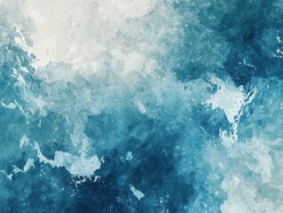 Teal Watercolor Abstract Wash Background