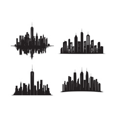 Fototapeta premium vector of black City Skyline Silhouette