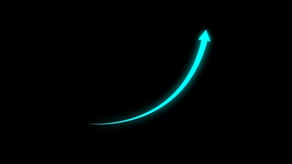 Business concept, growing chart. Concept of sales symbol icon with arrow moving up. 4k