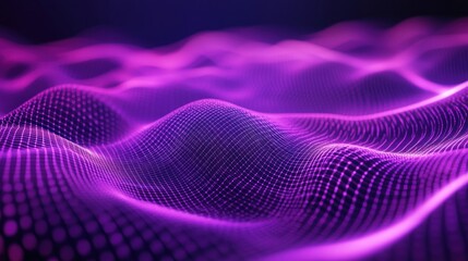 Abstract Purple Grid with Wavy Structure