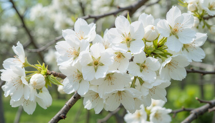 Obraz premium Illustration of cherry blossoms