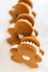 Handcrafted Gingerbread Cookie Sandwiches with Eggnog Buttercream