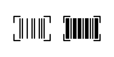 Icon of a barcode, representing product tracking and identification in retail.