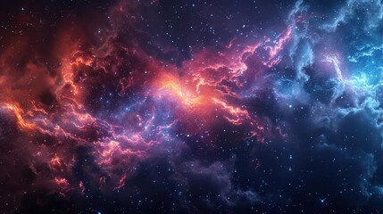 Abstract cosmic patterns with vibrant colors, space background, interstellar wonder