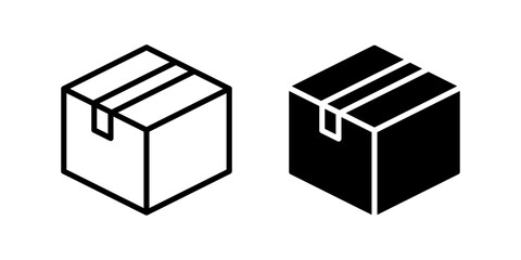Icon of a cardboard box, representing a delivered item in online shopping.