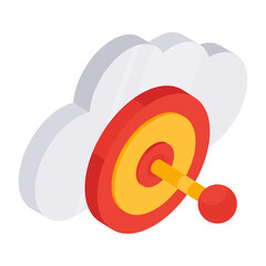 An icon design of cloud target


