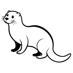  a playful otter isolated on white background