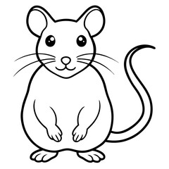mouse on a white