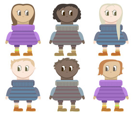  cute vector kids