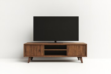 On a white background, isolated, a realistic LCD TV display. Generative Ai