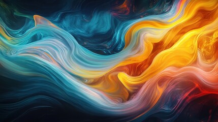 Obraz premium Vibrant abstract fluid art background