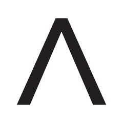 Black circumflex sign symbol icon