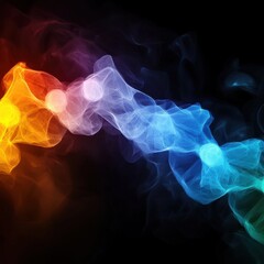 Obraz premium Colorful Swirling Patterns Representing Chemical Analysis, 3D illustration