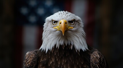 Fototapeta premium close-up portrait of a majestic bald eagle