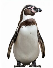 Fototapeta premium フンボルトペンギン（Humboldt Penguin on white background） 