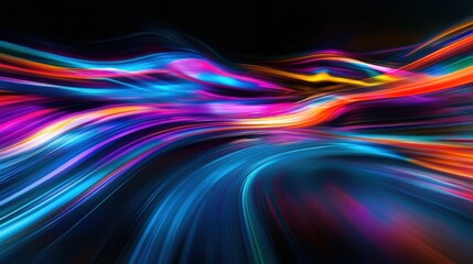 Vibrant abstract color waves