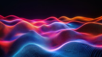 Vibrant abstract digital landscape