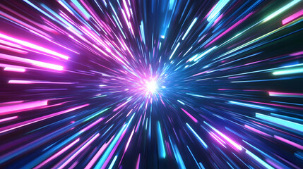 Dynamic Burst of Light in Vibrant Colorful Background