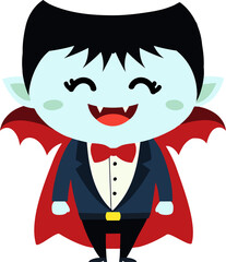 cute dracula cartoon halloween, vampire