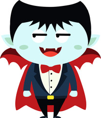 cute dracula cartoon halloween, vampire