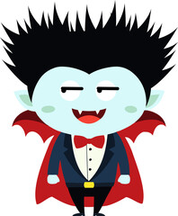 cute dracula cartoon halloween, vampire