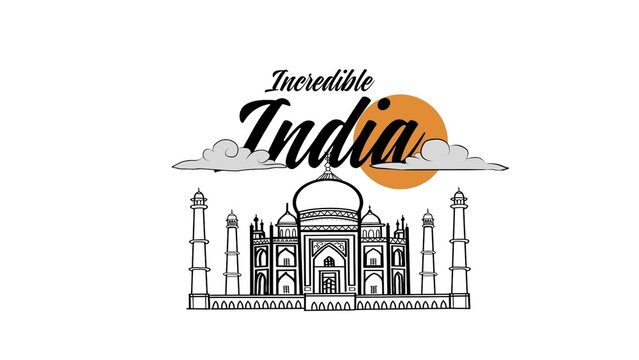 Incredible India Taj Mahal Animated Title Intro