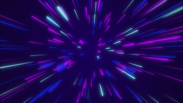 Space Travel Hyperspeed Light Glow Looping Background