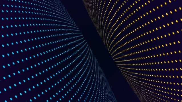 Glowing LED Light Waving Wall Looping Background