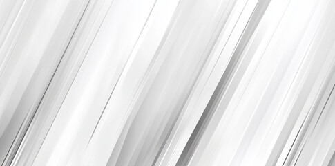Obraz premium Abstract white background with diagonal stripes creates sense of depth and movement, evoking modern and clean aesthetic. Perfect for various design projects