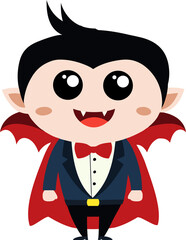 cute dracula cartoon halloween, vampire