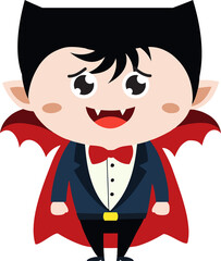 cute dracula cartoon halloween, vampire