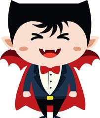 cute dracula cartoon halloween, vampire