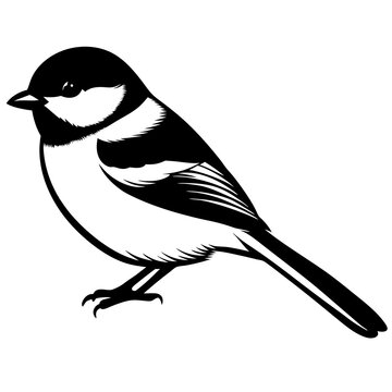 recommend clip art: black capped chickadee bird