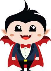 cute dracula cartoon halloween, vampire