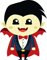 cute dracula cartoon halloween, vampire