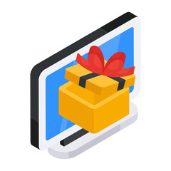 An icon design of online gift

