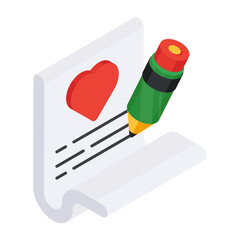 A beautiful design icon of wishlist 

