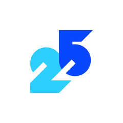 25 years creative logo vector eps