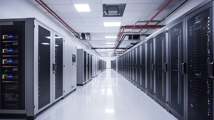 A modern data center showcasing DRaaS technology.